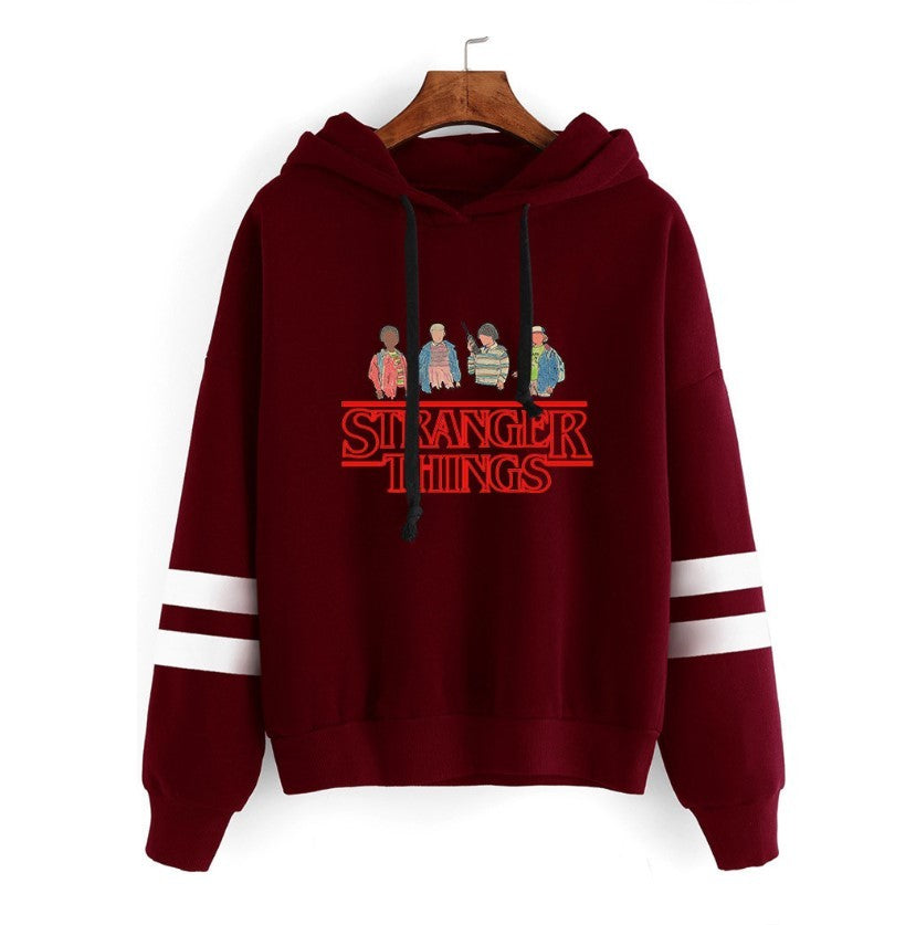 Stranger Things Striped Hoodies Unbranded