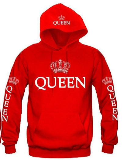 Blue King & Queen Hoodies Unbranded
