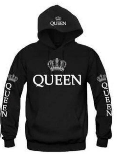 Blue King & Queen Hoodies Unbranded