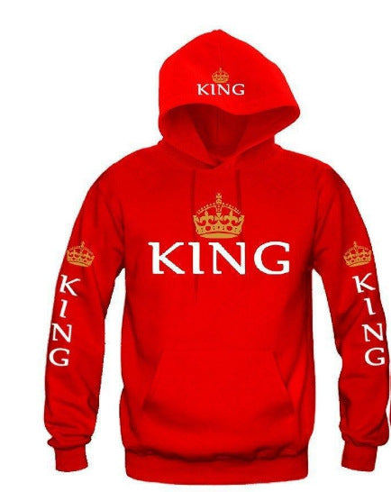 Blue King & Queen Hoodies Unbranded