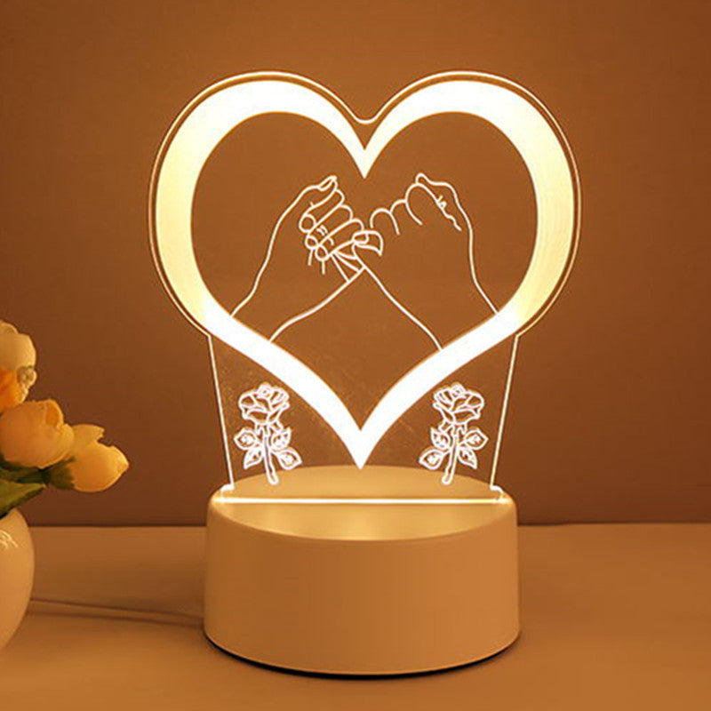 3D acrylic USB LED night light lamp – view 9