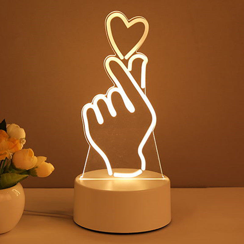 3D acrylic USB LED night light lamp – view 3