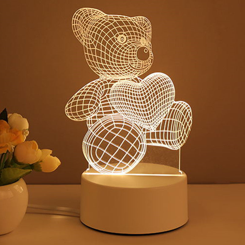 3D acrylic USB LED night light lamp – view 10