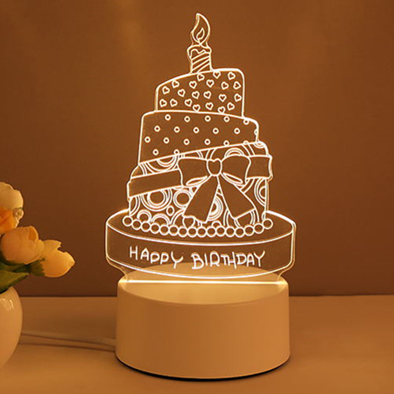 3D acrylic USB LED night light lamp – view 5