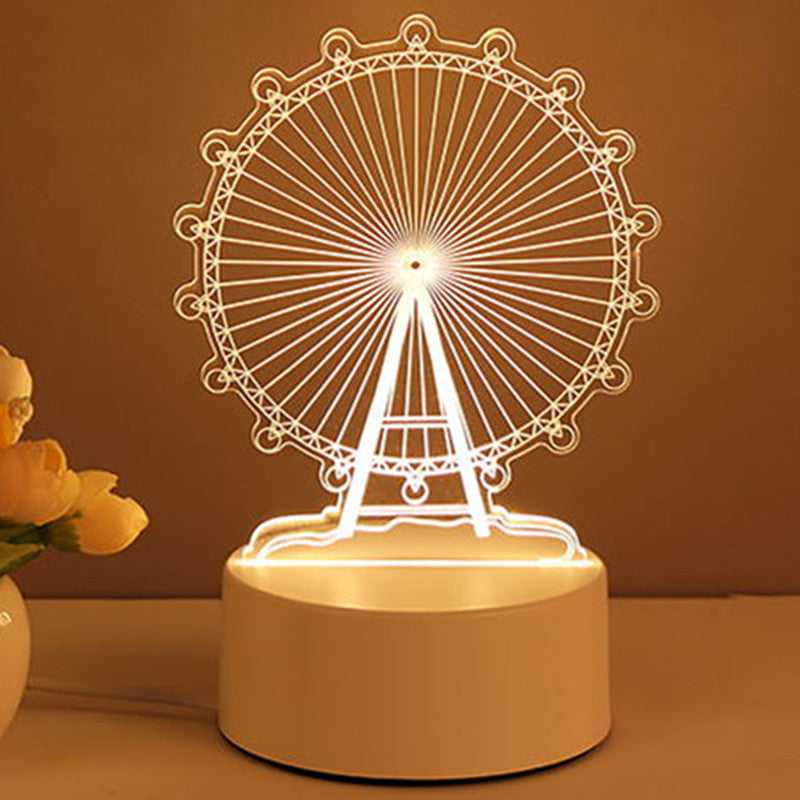 3D acrylic USB LED night light lamp – view 7