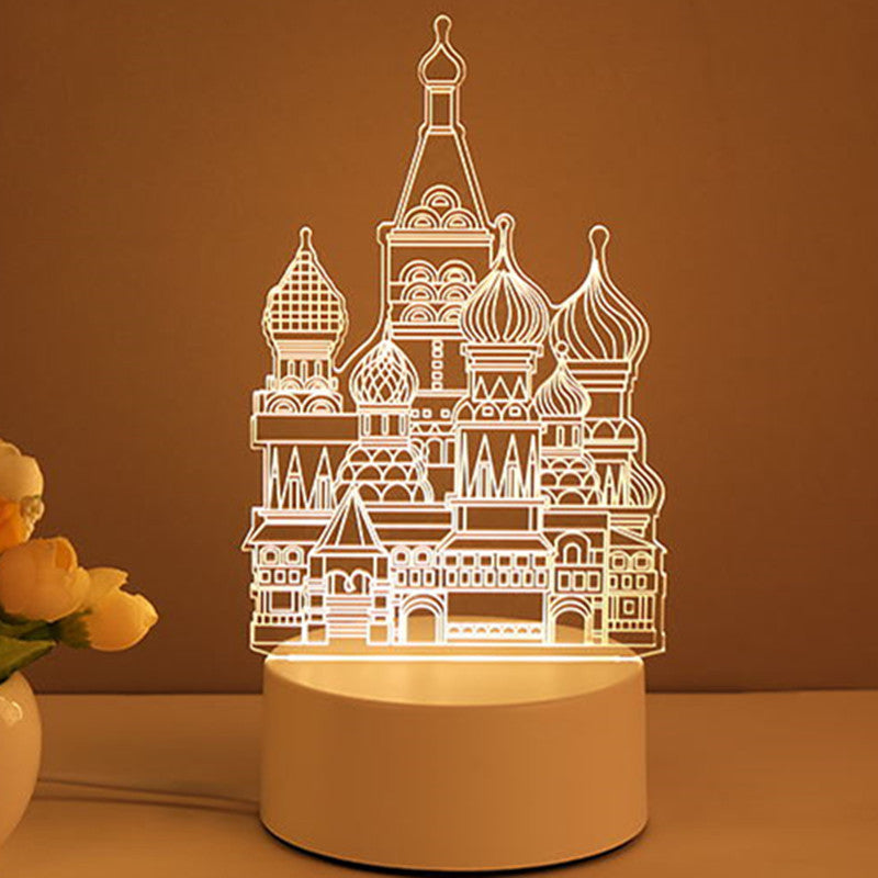 3D acrylic USB LED night light lamp – view 6