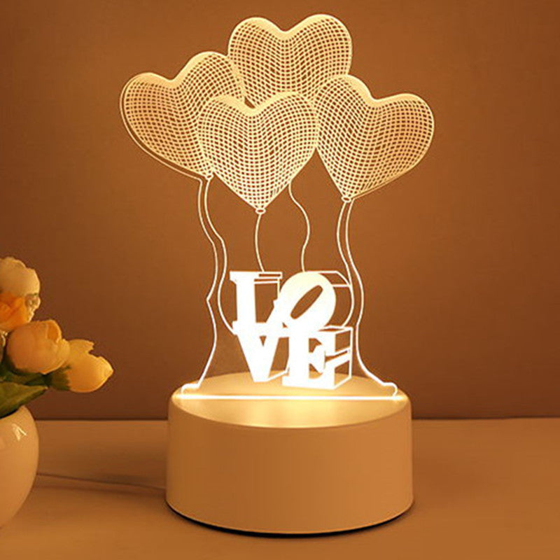 3D acrylic USB LED night light lamp – view 2