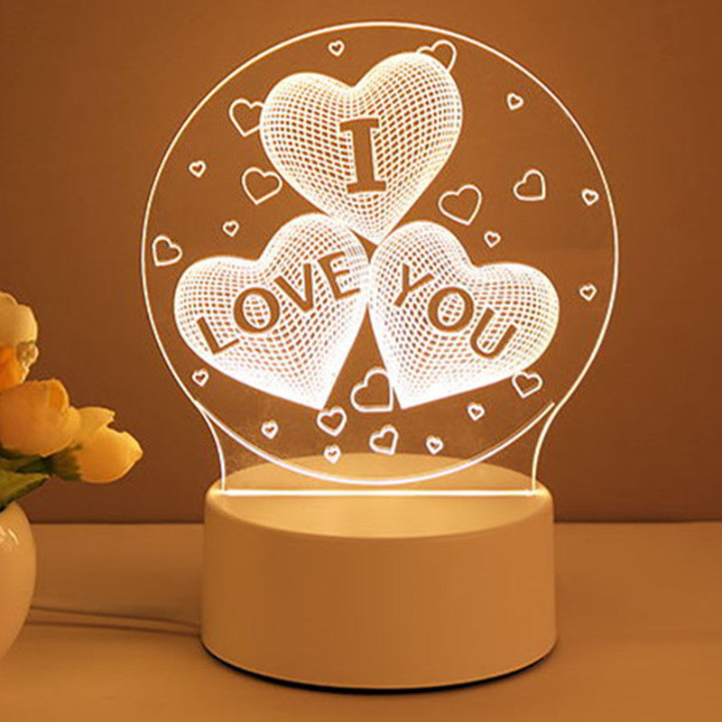 3D acrylic USB LED night light lamp – view 11