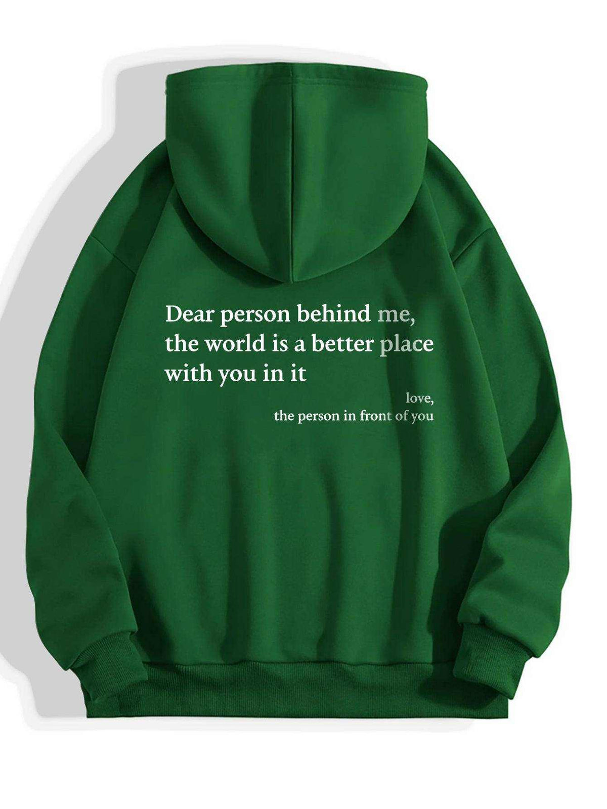 Women’s plush letter printed kangaroo pocket drawstring hoodie with long sleeves and hooded collar
