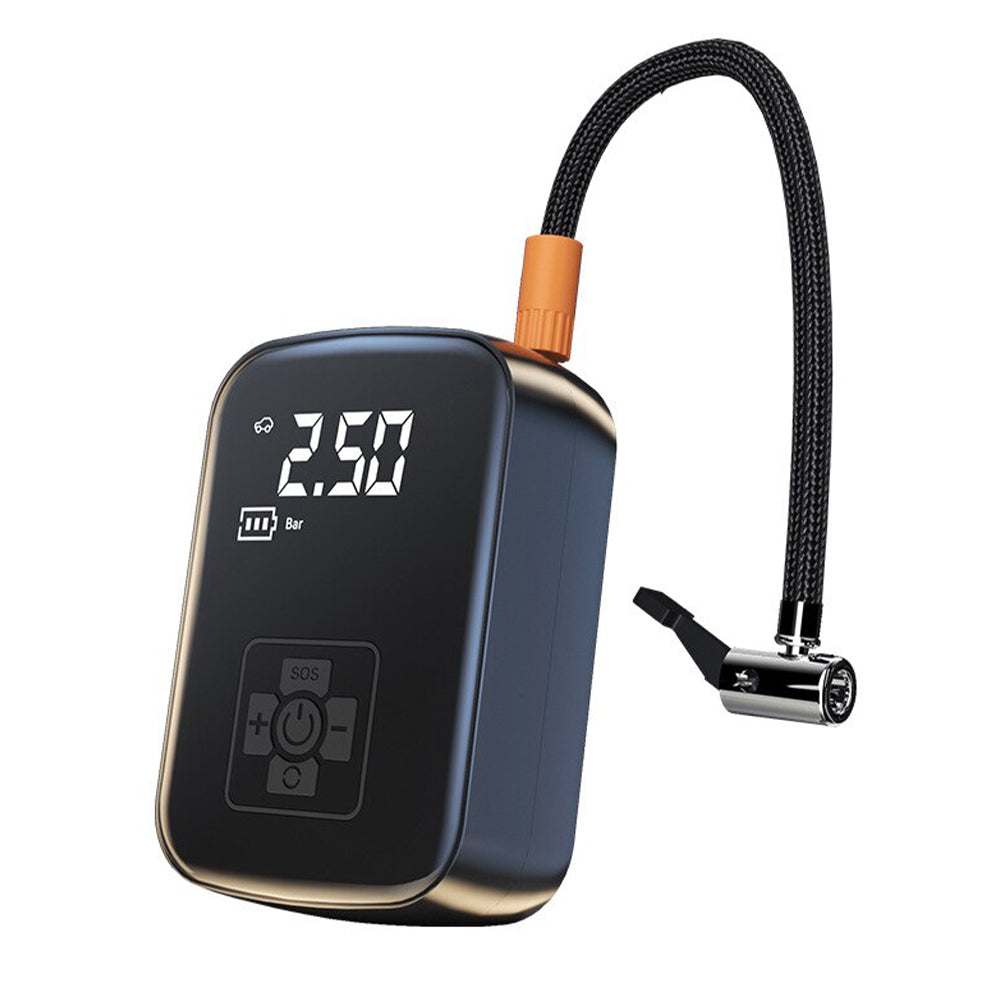Cordless USB rechargeable car tyre inflator pump – product photo, view 2