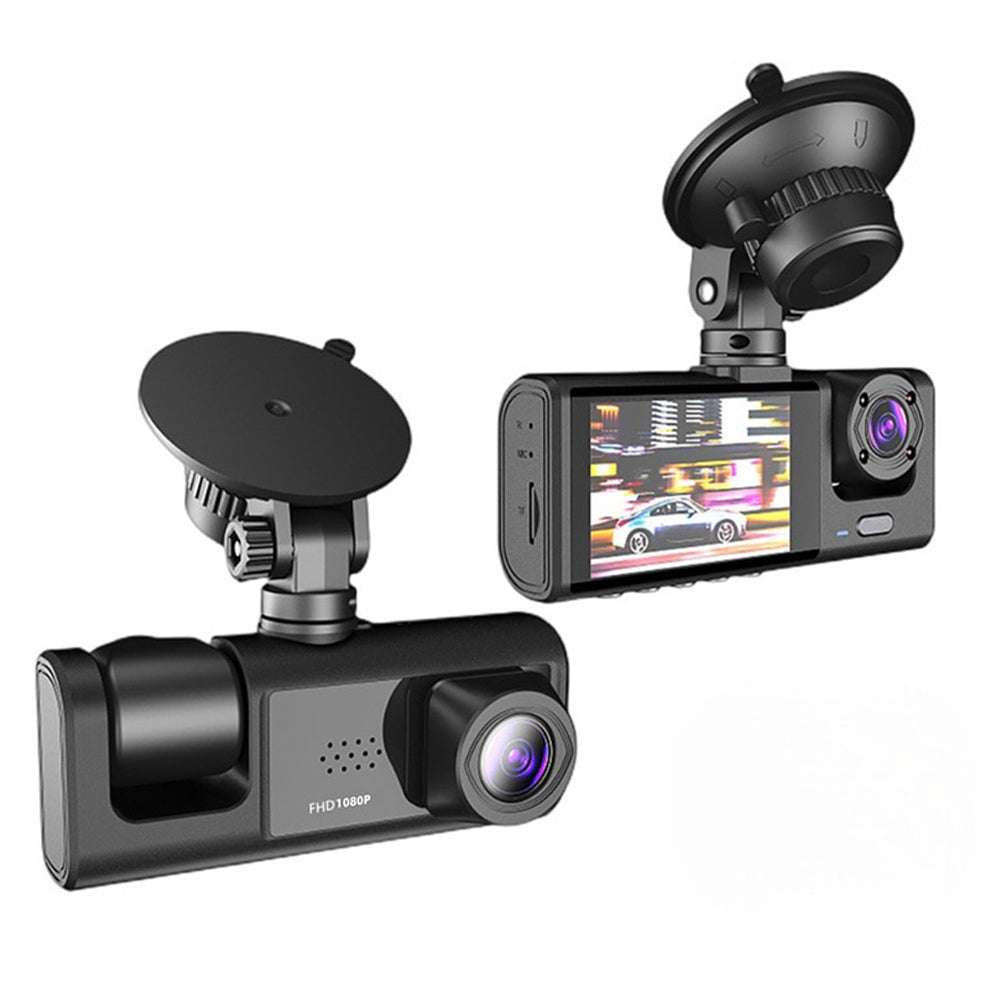 2" IPS Screen IR Night Vision dash camera with front and rear 1080P recording and loop capture