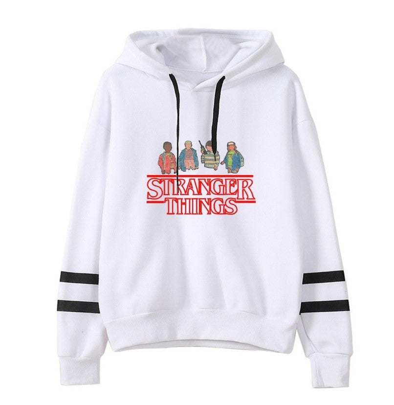 Stranger Things Striped Hoodies Unbranded