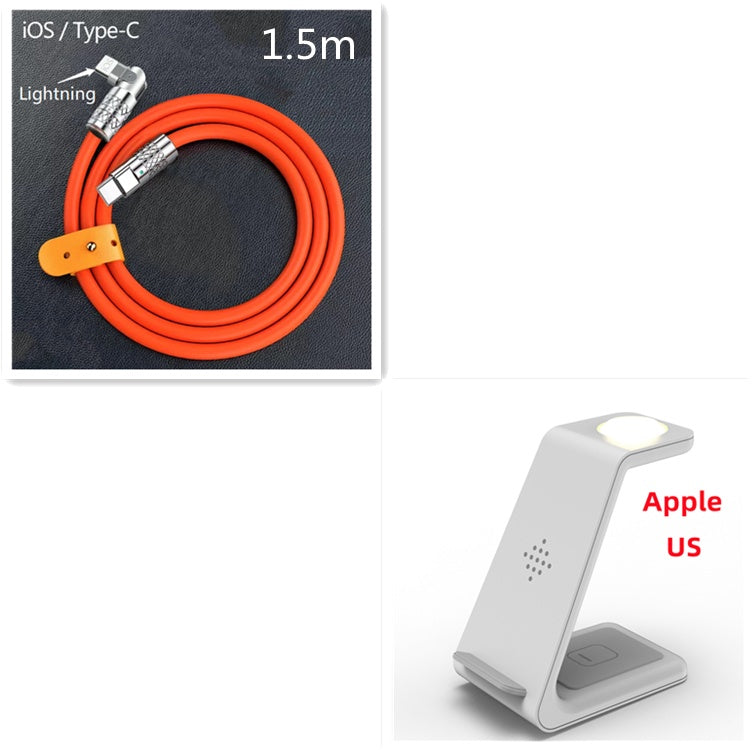 3 In 1 Fast Charging Station Wireless Charger Stand Wireless Quick Charge Dock For Phone Holder Unbranded