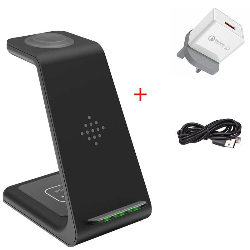 3 In 1 Fast Charging Station Wireless Charger Stand Wireless Quick Charge Dock For Phone Holder Unbranded