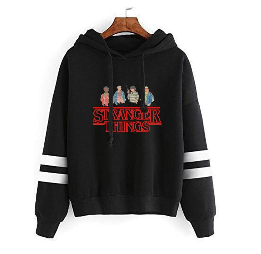 Stranger Things Striped Hoodies Unbranded