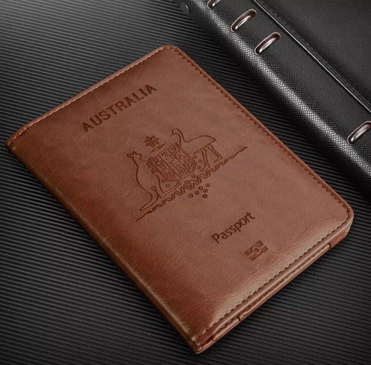 RFID Blocking Leather Travel Passport Wallet Holder