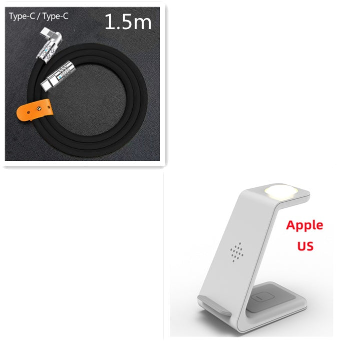 3 In 1 Fast Charging Station Wireless Charger Stand Wireless Quick Charge Dock For Phone Holder Unbranded