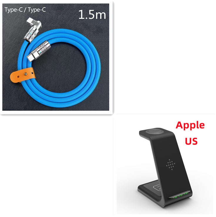 3 In 1 Fast Charging Station Wireless Charger Stand Wireless Quick Charge Dock For Phone Holder Unbranded