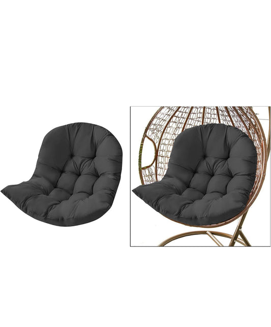 Large Hanging Egg Chair Cushion Sofa Swing Chair Seat Cushion Padded Cover Black.