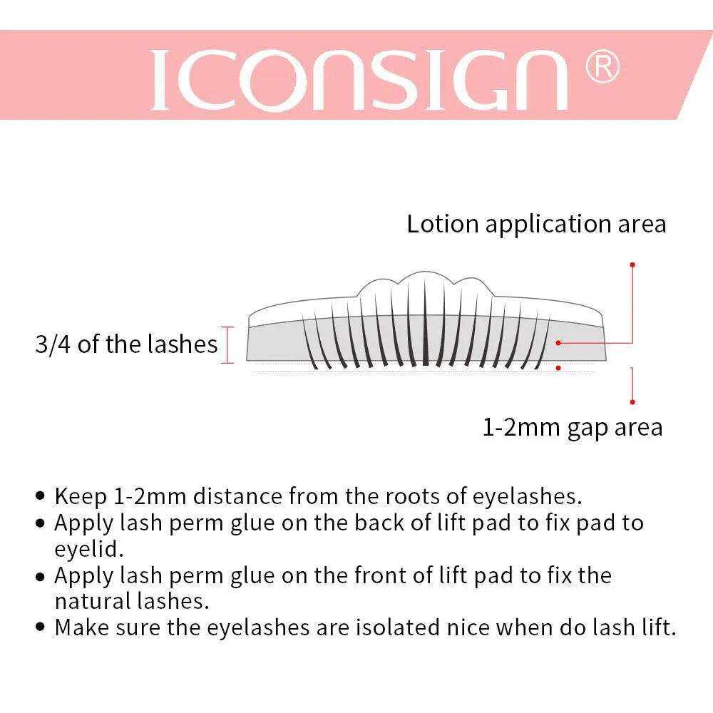 ICONSIGN Lash Lift Kit eyelash perming and curling kit with perm, fixation, and nutrition lotions for long-lasting lifted lashes