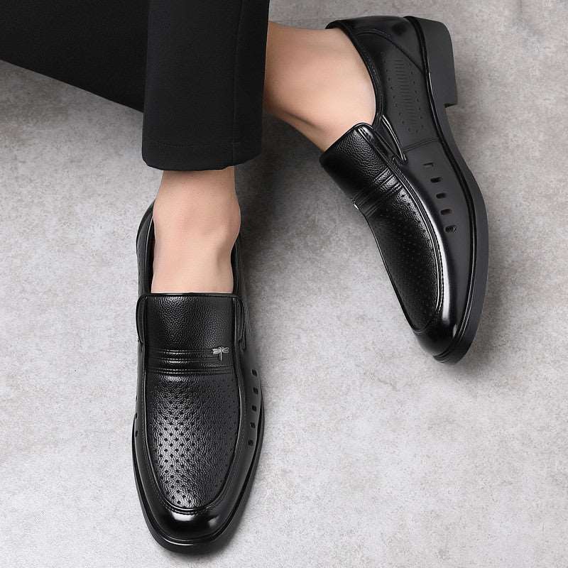 Men's Summer Business Hollow Breathable Leather Shoes Kaps B International