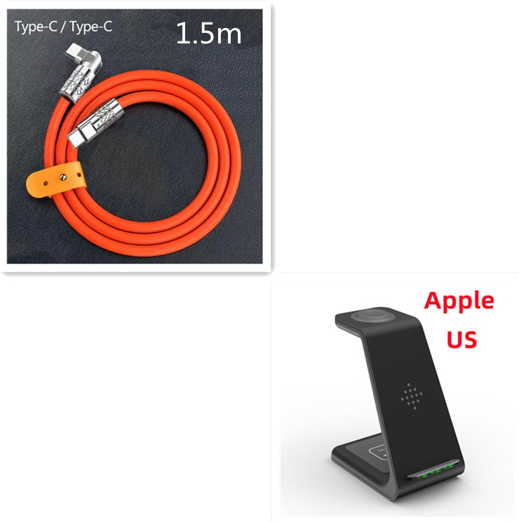 3 In 1 Fast Charging Station Wireless Charger Stand Wireless Quick Charge Dock For Phone Holder Unbranded