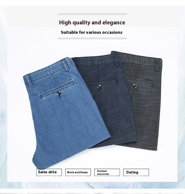 Summer Men's Loose Thin Denim Shorts Kaps B International