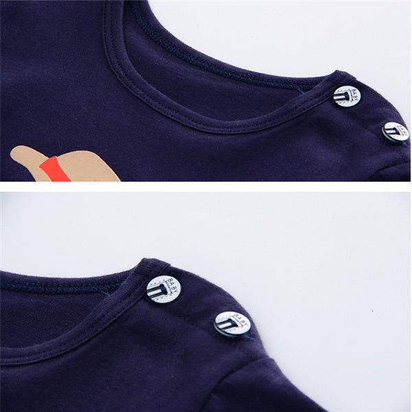 Cartoon Clothing Baby Boy Summer Clothes T-shirt Baby Girl Casual Clothing Sets Kaps B International