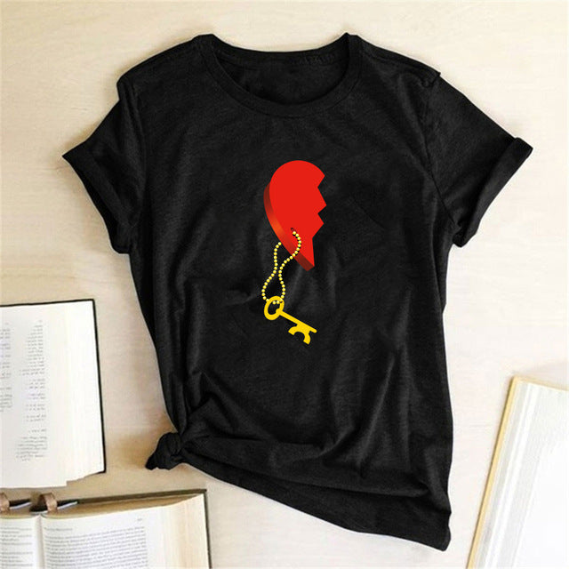 Loose Couple Printed Men's And Women's T-shirts Kaps B International