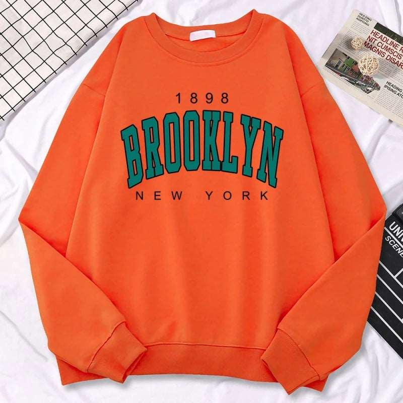 Autumn Kawaii Womens Sweatshirts 1898 Brooklyn Unbranded