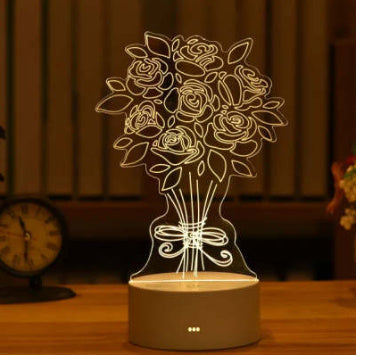 3D acrylic USB LED night light lamp – view 8