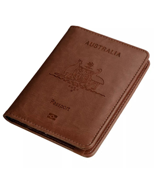 RFID Blocking Leather Travel Passport Wallet Holder