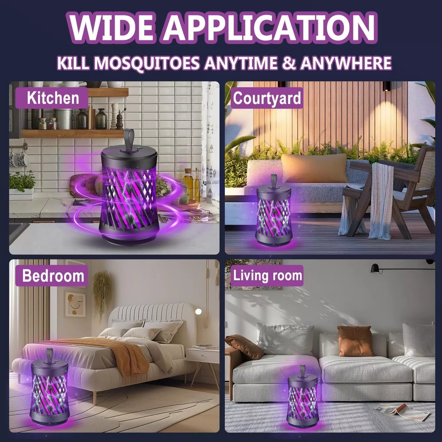 Bug Zapper Mosquito Killer Lamp Insect Catcher Fly Trap LED UV Mozzie Electric Indoor Outdoor
