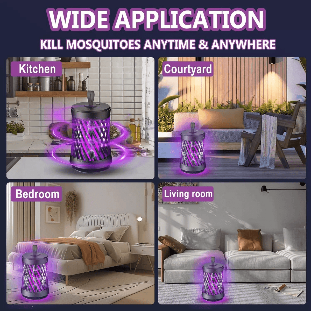 Bug Zapper Mosquito Killer Fly Trap LED UV Indoor Outdoor