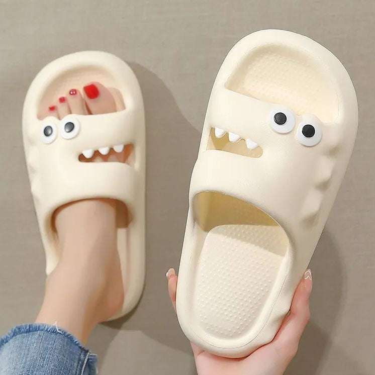 Cute Cartoon Slippers For Women Men Indoor And Outdoor Non-slip Thick Soles Floor Bathroom Slippers Fashion House Shoes Kaps B International