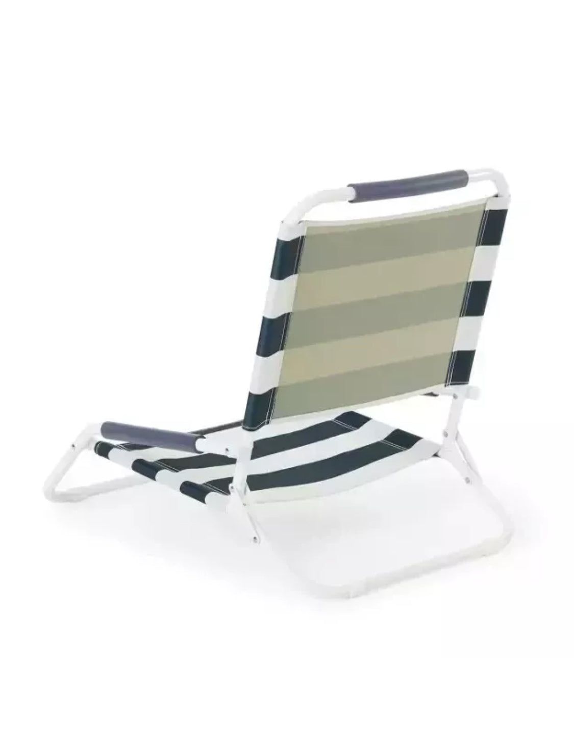 Stripe Beach Chair Padded Top Armrest Foldable Easily carried.