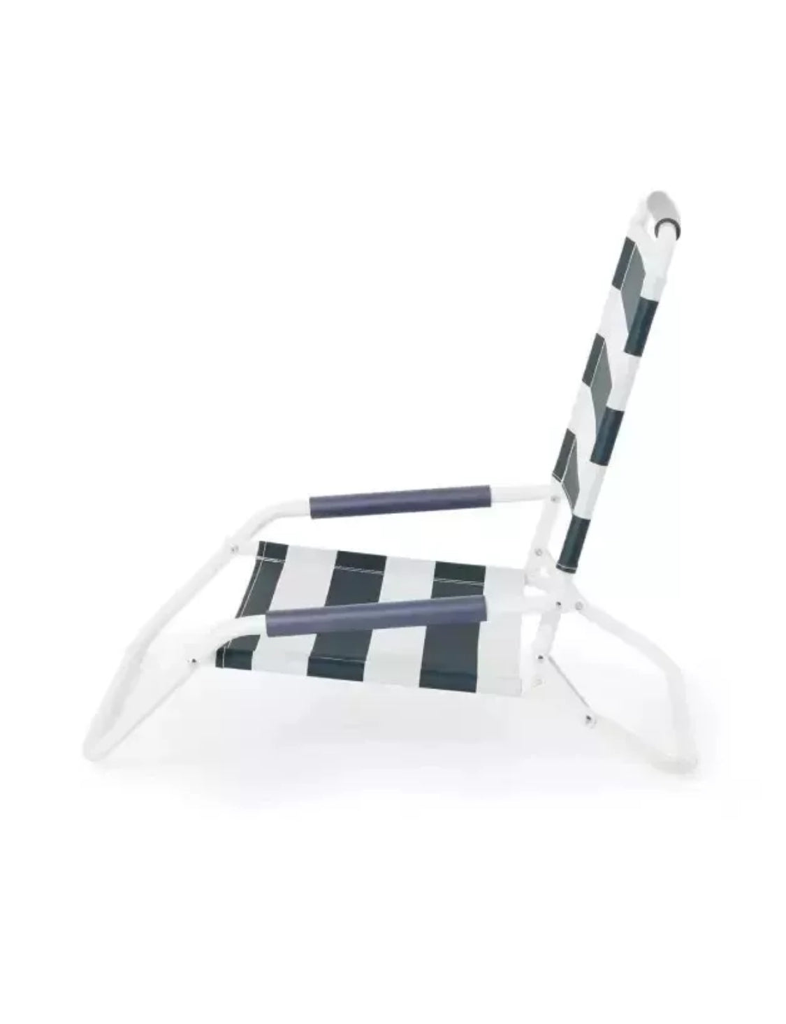 Stripe Beach Chair Padded Top Armrest Foldable Easily carried.