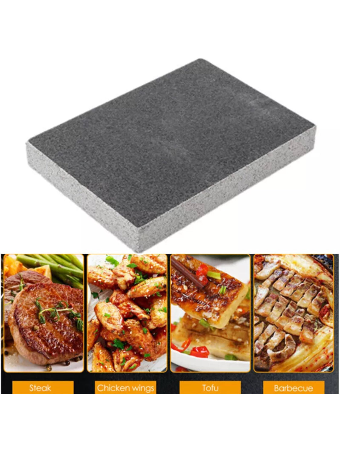 Lava Cooking Stone Japanese Steak Hot Stones Indoor Sizzling Hot Steak Stone,