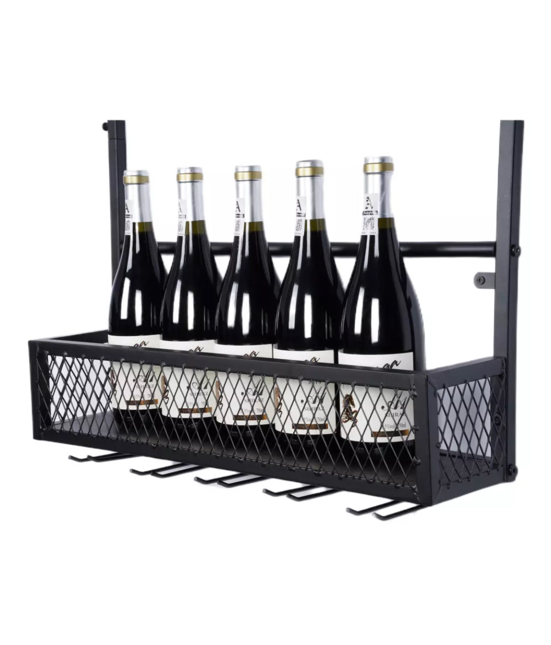 Wall-mounted metal wine rack – product view 10 of 11