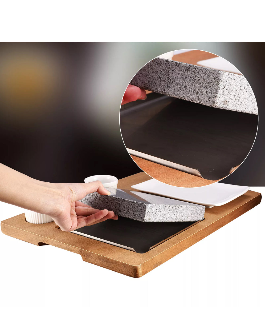 Lava Cooking Stone Japanese Steak Hot Stones Indoor Sizzling Hot Steak Stone,
