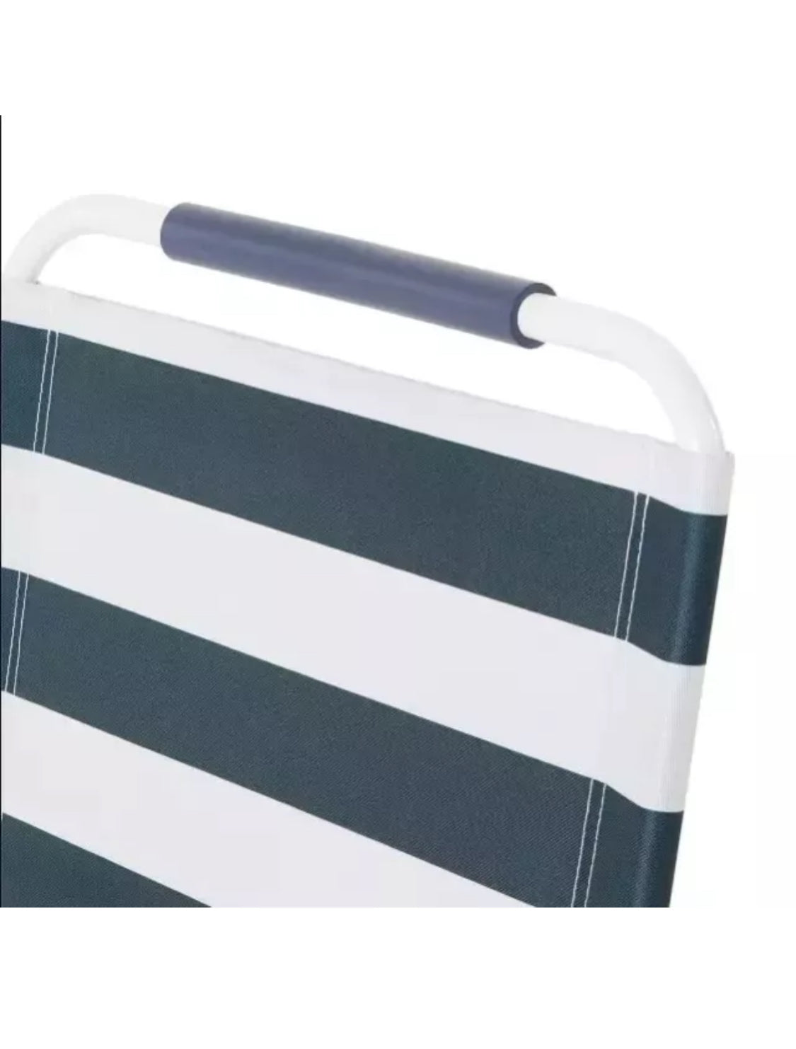 Stripe Beach Chair Padded Top Armrest Foldable Easily carried.