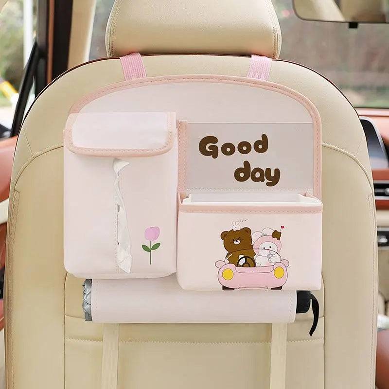 Multifunctional Car Storage Bag Cute Cartoon car bag car storage