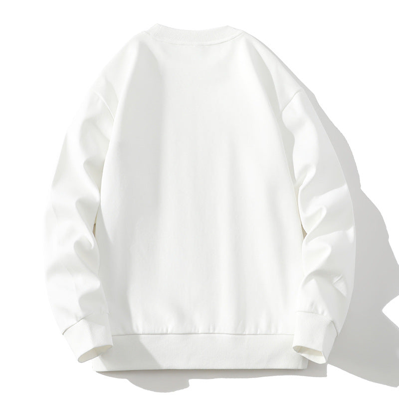 Round Neck Sweater Loose Casual Long Sleeves Patchwork Top Unbranded