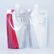 Shiseido Crystallizing Straight Hair Straightener H1 + 2 Neutralizer Cream Set for Resistant to Natural Hair