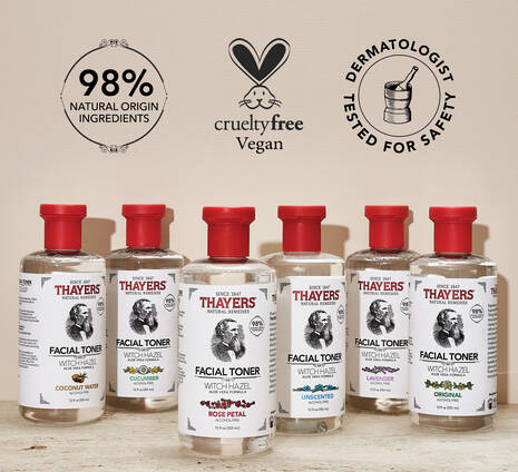 Thayers Witch Hazel Uncented Facial Toner - Paraben and Alcohol Free - Organic Toner with Aloe Vera Formula - 12 oz - 355ml