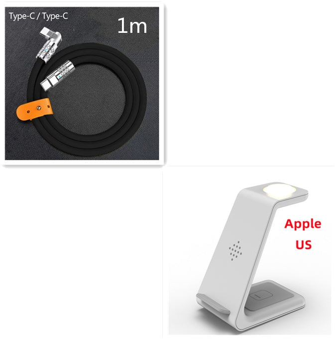 3 In 1 Fast Charging Station Wireless Charger Stand Wireless Quick Charge Dock For Phone Holder Unbranded