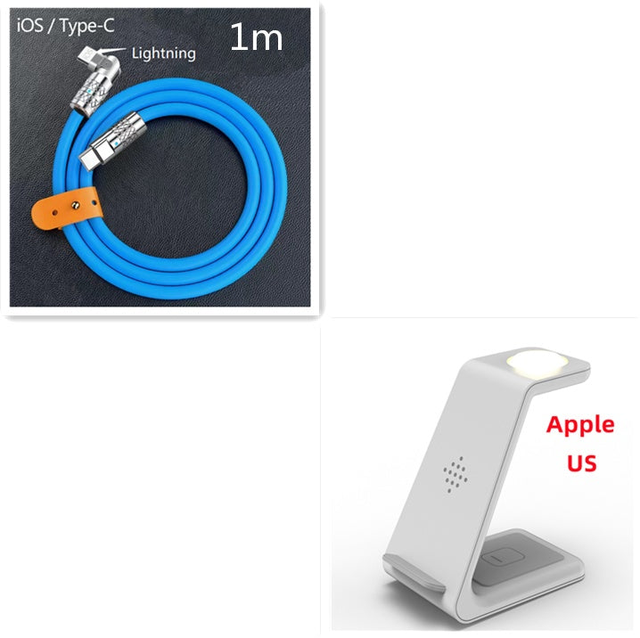 3 In 1 Fast Charging Station Wireless Charger Stand Wireless Quick Charge Dock For Phone Holder Unbranded