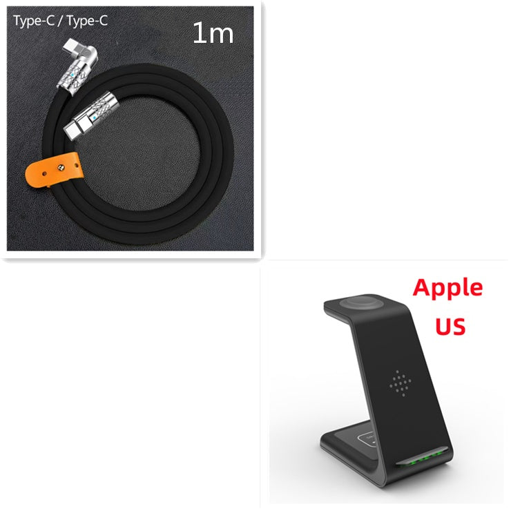 3 In 1 Fast Charging Station Wireless Charger Stand Wireless Quick Charge Dock For Phone Holder Unbranded