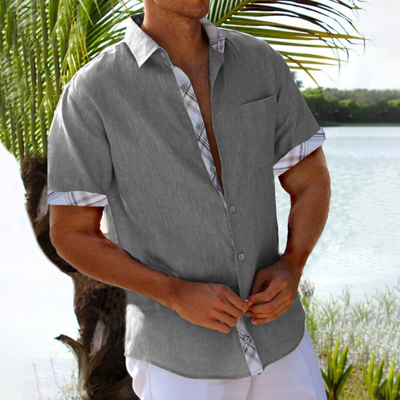 Men's Hawaiian short sleeve beach shirt – product photo, view 4