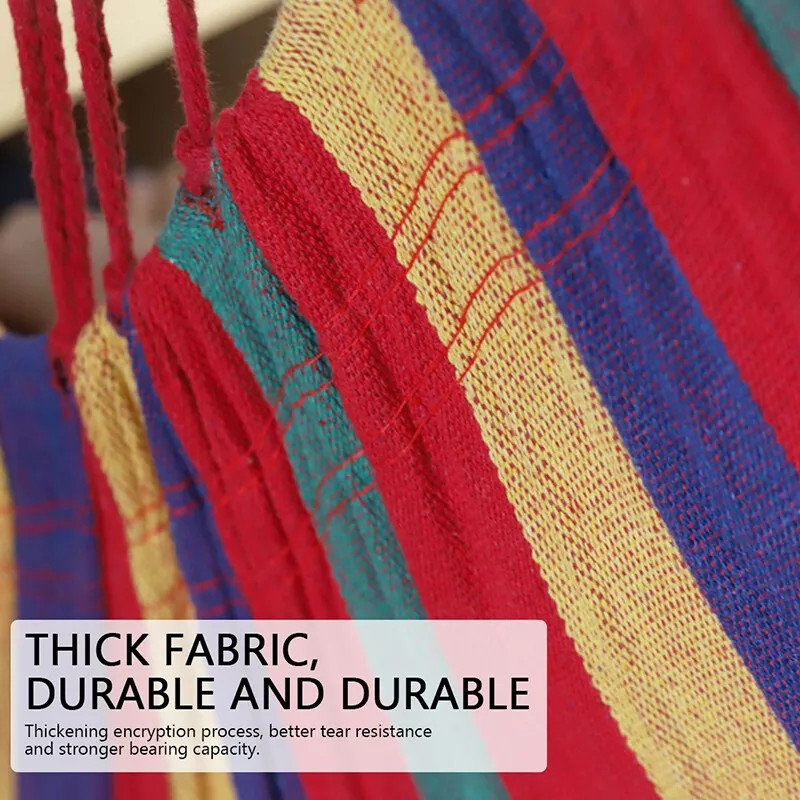 Portable Hanging Hammock Chair, Garden Swing with Cushions, Multicoloured, Indoor Outdoor.